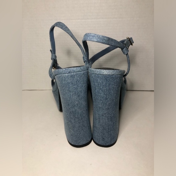 Gianni Bini Denim Blue Platform Sandals NWOT 8.5 - Picture 13 of 16